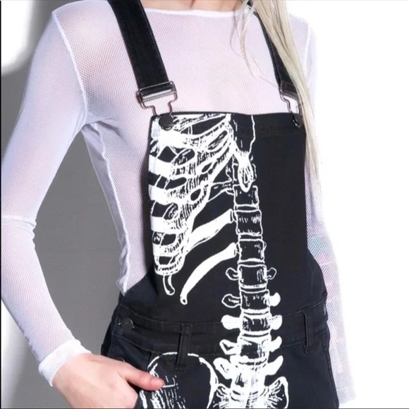 !!SOLD!! NWT Iron Fist Wishbone Bone Overalls Shortalls - Picture 4 of 5